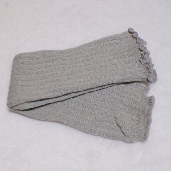 Leg Warmers Light Gray Ribbed Knit NEW - Picture 2 of 4
